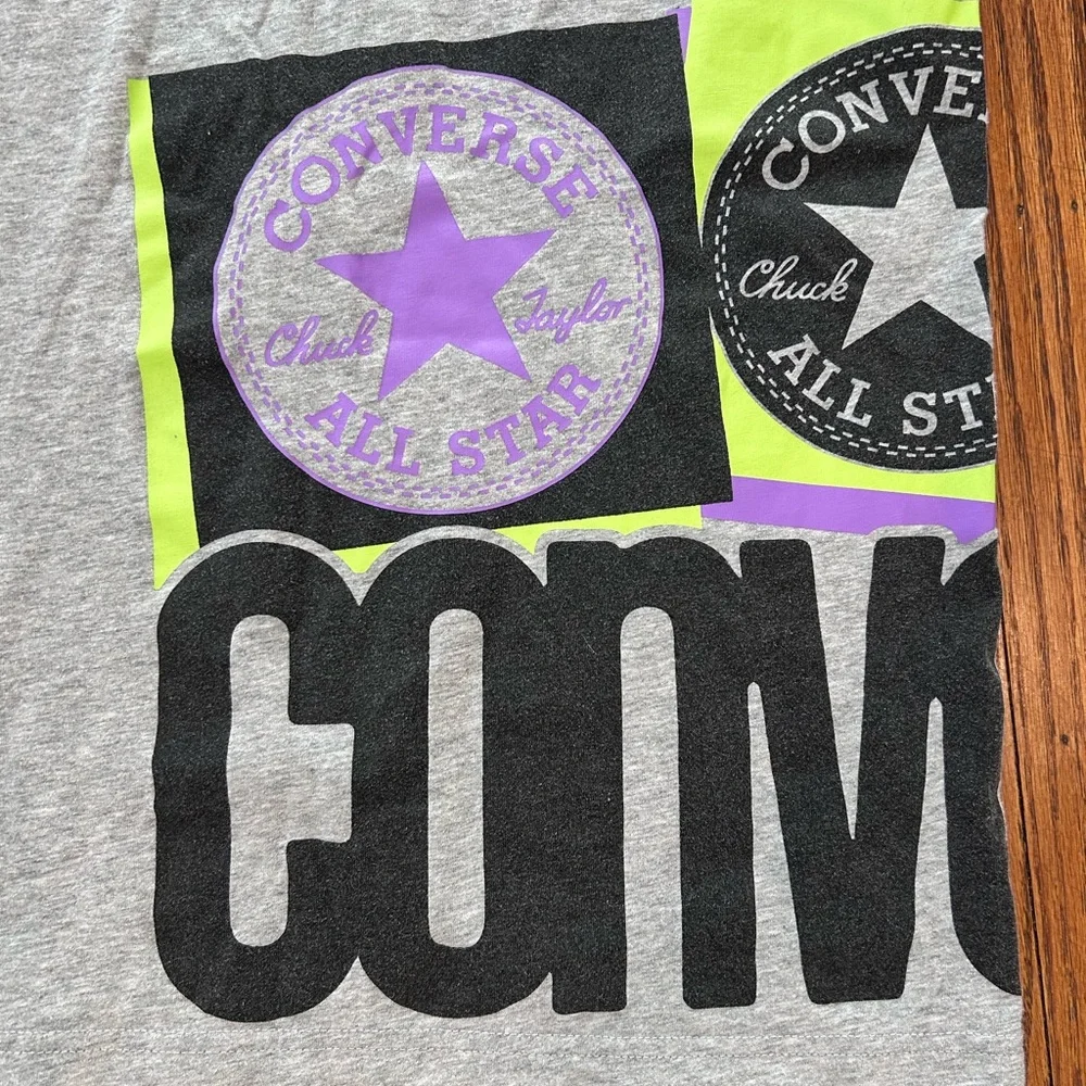 Converse Kids Gray and Blue Graphic Tee - size XL (size 13-15 years)